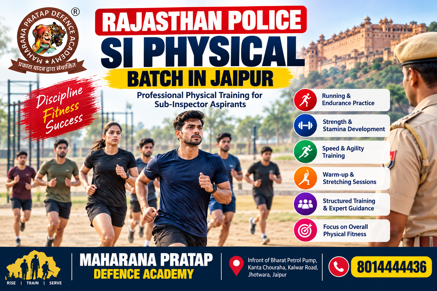 Rajasthan police si physical batch in jaipur
